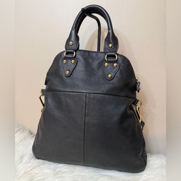 Emma Fox Black Shoulder /Crossbody Bag with Gold Details - Picture 7 of 13